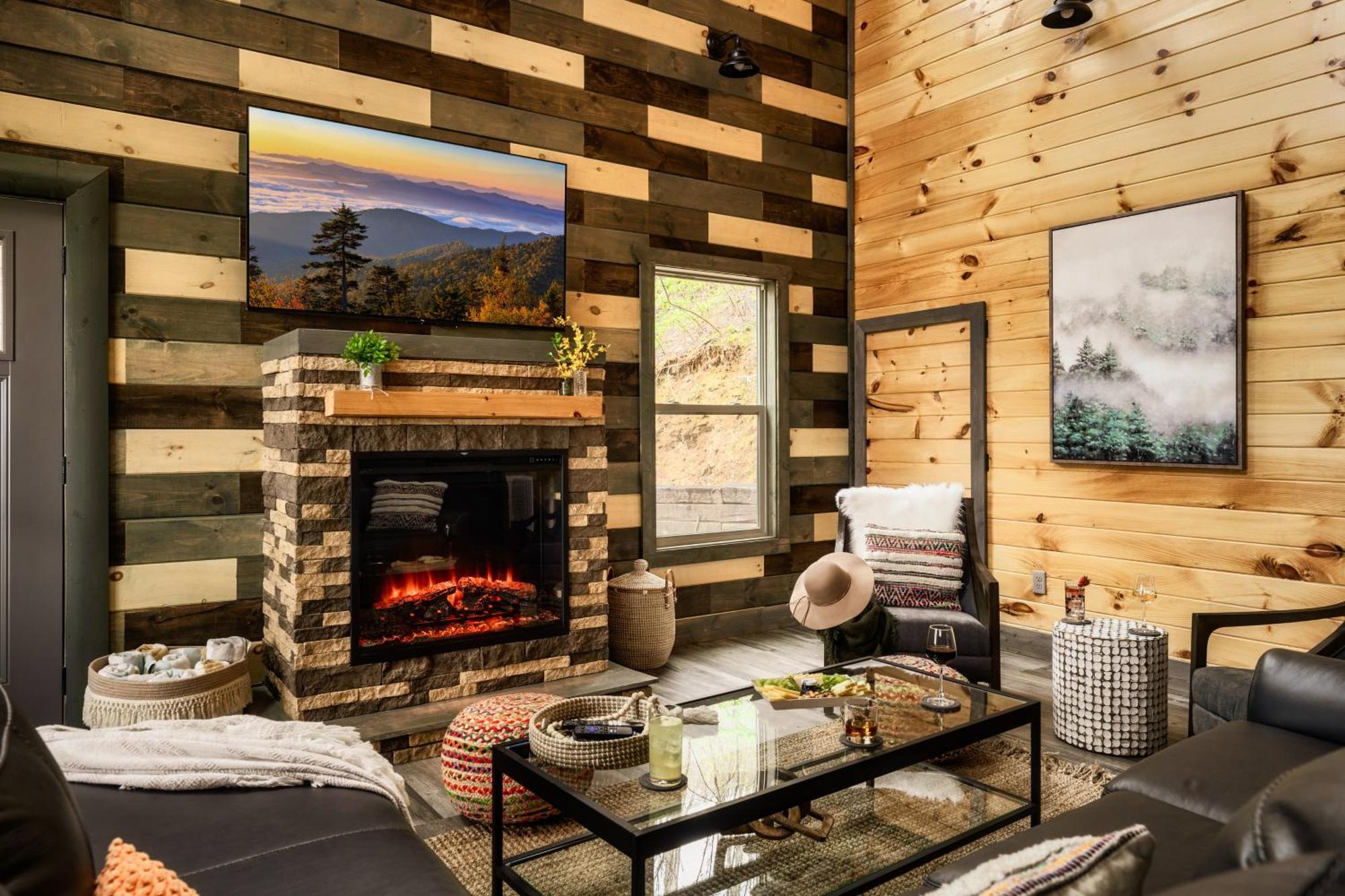 Mountainscape - Brand New Cabin W Views - Hottub - Firetable - Ps5 - Pooltable - 3 Pools Gatlinburg Bagian luar foto